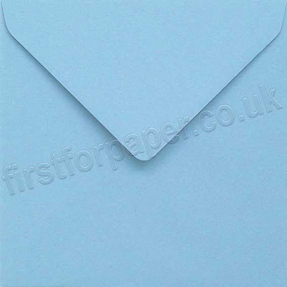 Colorset Recycled Gummed Envelopes, 155mm Square, Aquamarine First