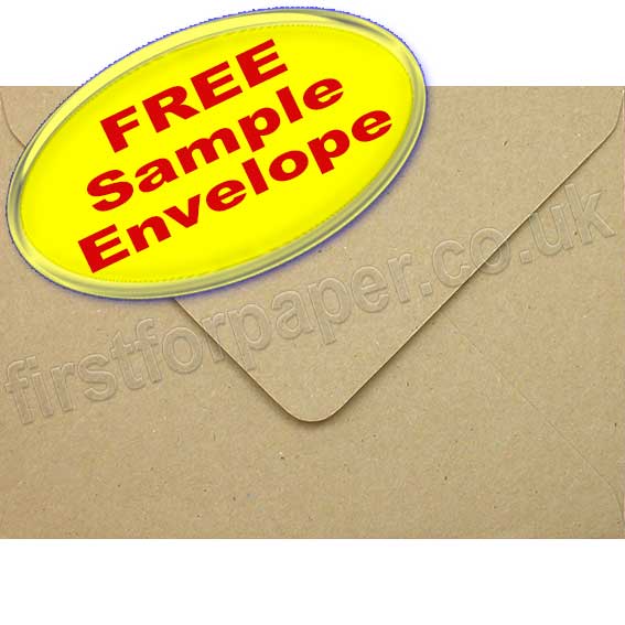 •Sample Abbey, Fleck Kraft Recycled Envelope 125 x 175mm - First for Paper