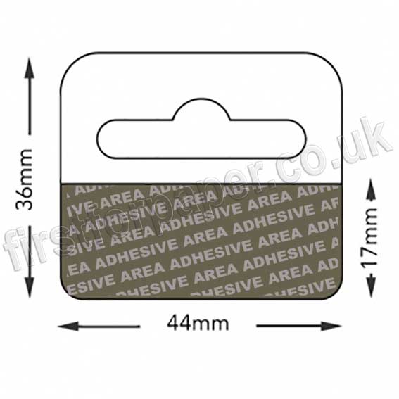 100 Clear Self Adhesive Medium Duty Slot Hang Tab Tags 14Oz Limit Retail Hangers 