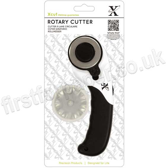 Xcut 45mm Rotary Cutter, Straight and Wavy Cut Blades Included First