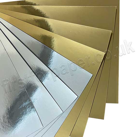 Gold & Silver Mirror Card, 8 Assorted Sheets First for Paper