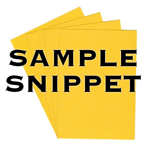 •Sample Snippet, Rapid Colour, 120gsm, Bumblebee Yellow - First for Paper