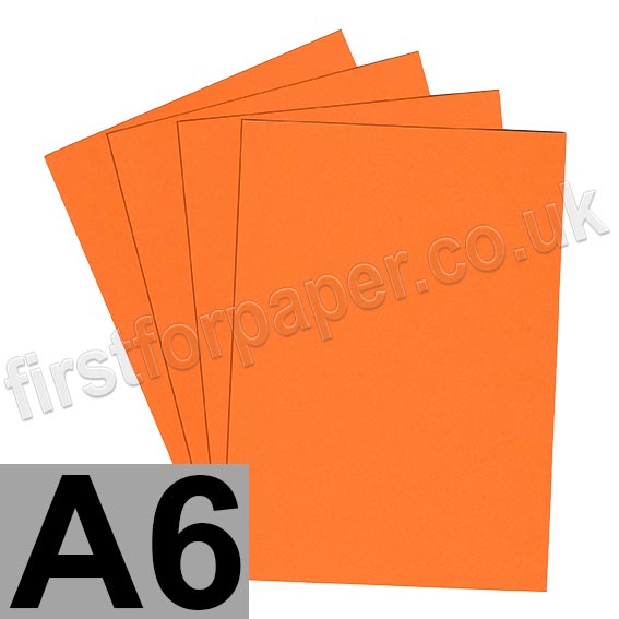 Rapid Colour Card, 160gsm,  A6, Fantail Orange