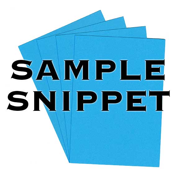 •Sample Snippet, Rapid Colour, 160gsm, Peacock Blue