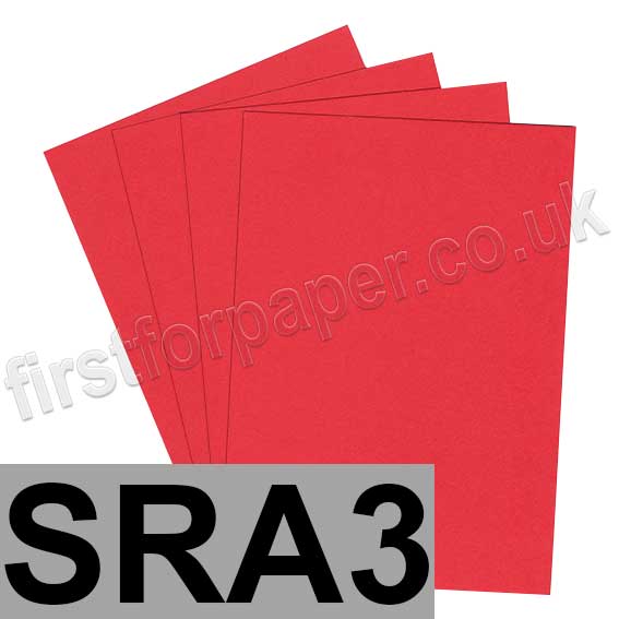 Rapid Colour Card, 160gsm, SRA3, Rouge Red