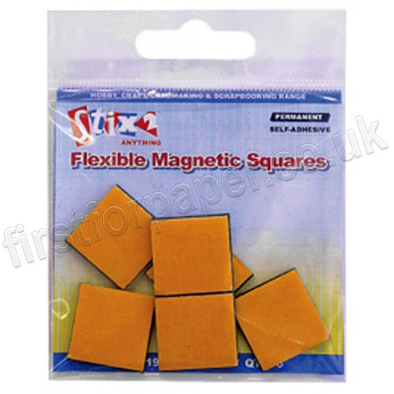 19mm square, Self Adhesive Squares Pack of 6 First for Paper