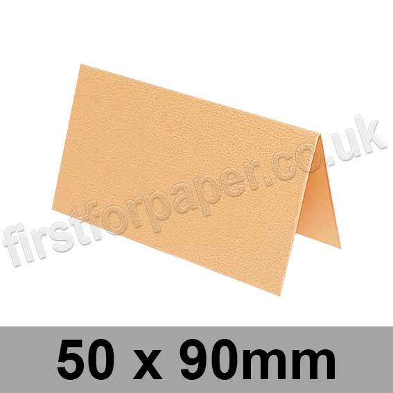 Stargazer Pearlescent, Pre-creased, Place Cards, 300gsm, 50 x 90mm, Peach