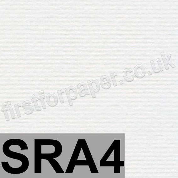 Strata Textured, 280gsm, SRA4, Alabaster - First for Paper